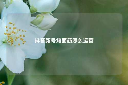 抖音新号烤面筋怎么运营