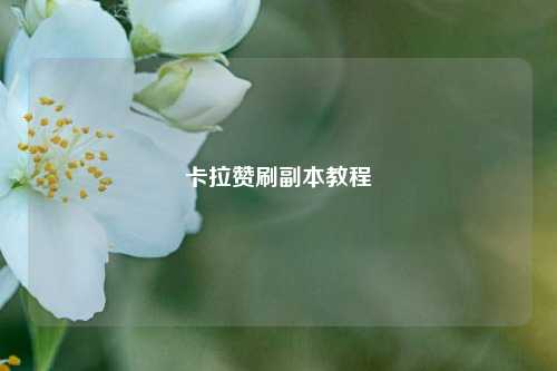 卡拉赞刷副本教程