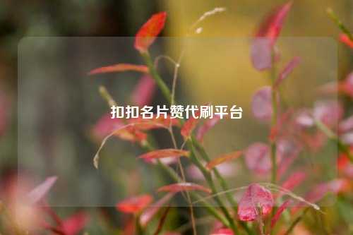 扣扣名片赞代刷平台