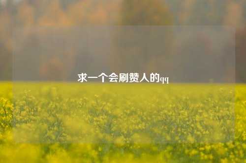 求一个会刷赞人的qq
